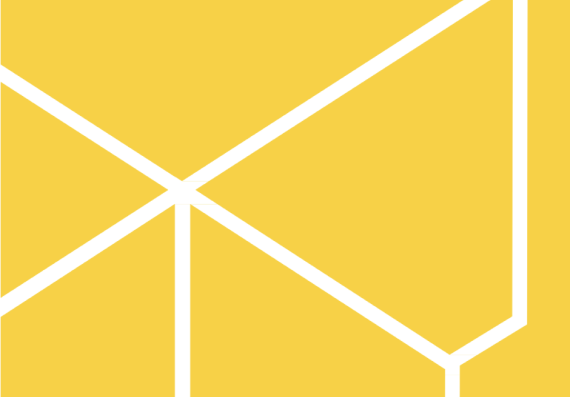 Sustainable buildings yellow styled square
